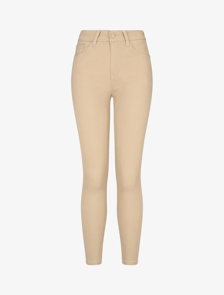 Skinny push-up 7/8 jeans - Beige