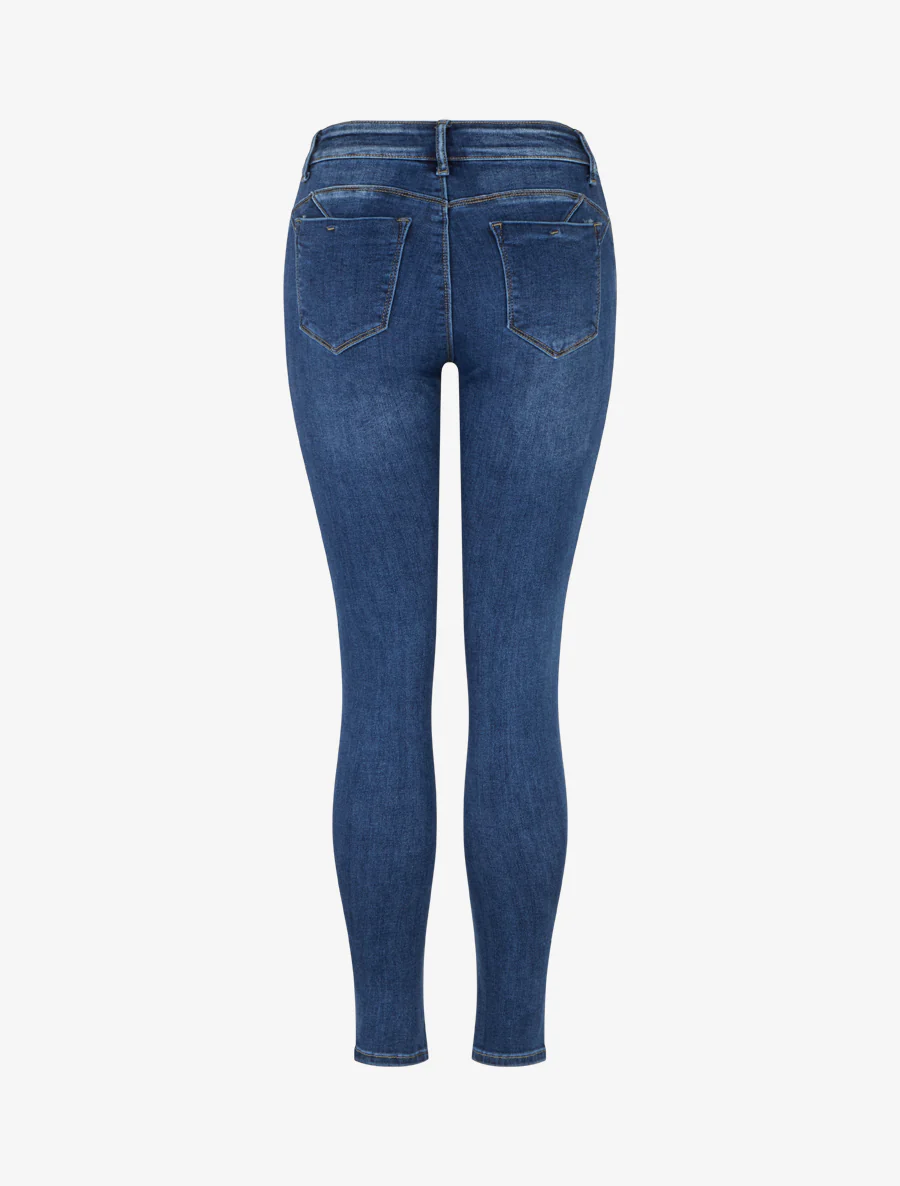 Skinny push-up jeans met hoge taille - Blauw - Image 2