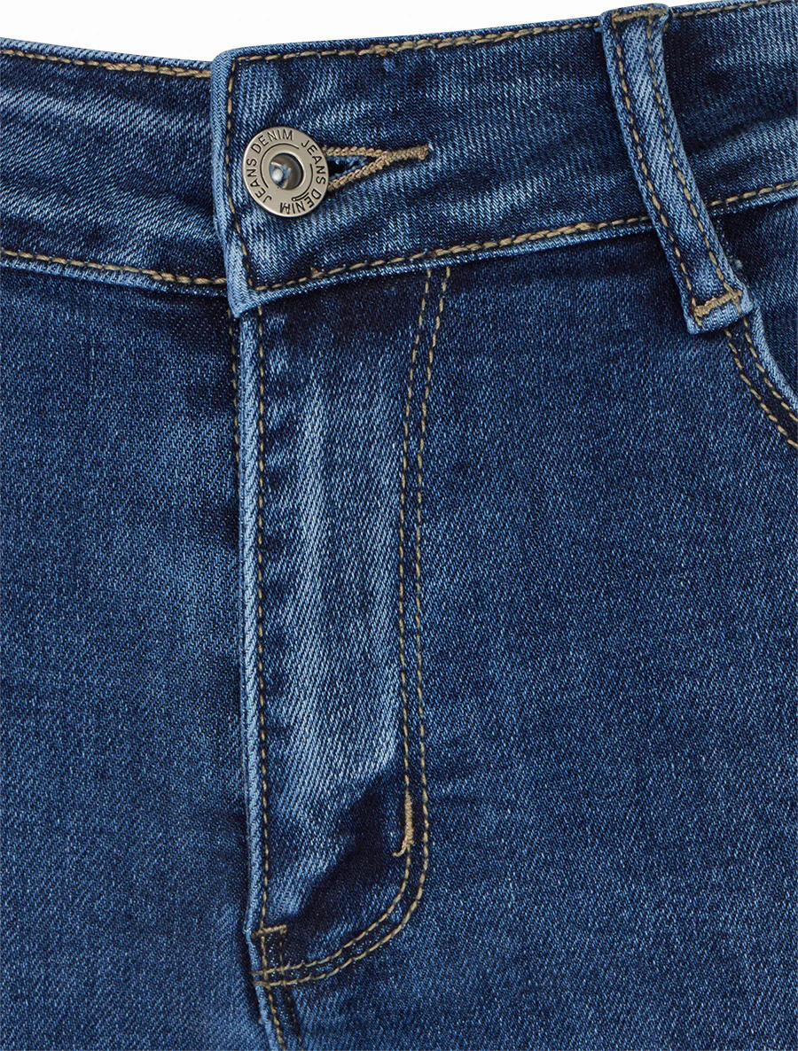 Skinny push-up jeans met hoge taille - Blauw - Image 3