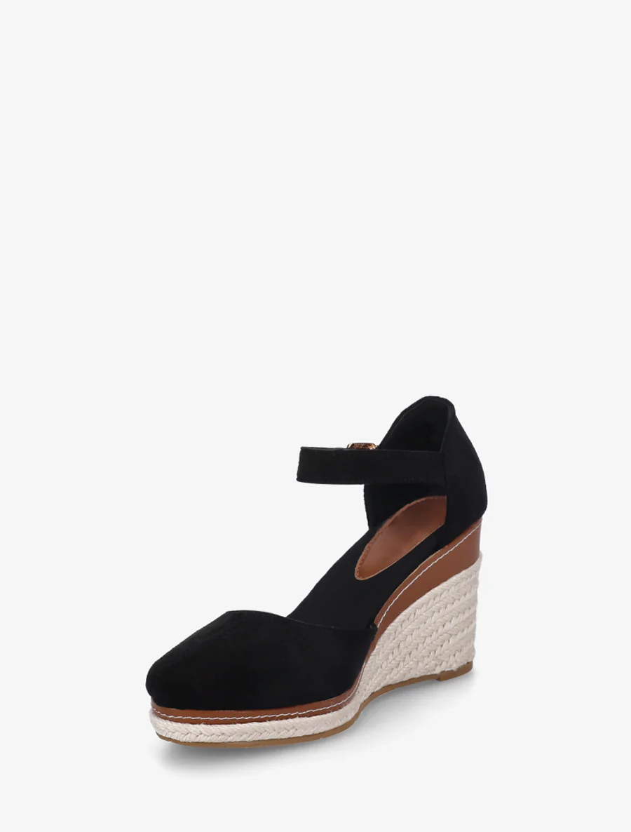 Sleehak espadrilles van suède - Zwart - Image 3