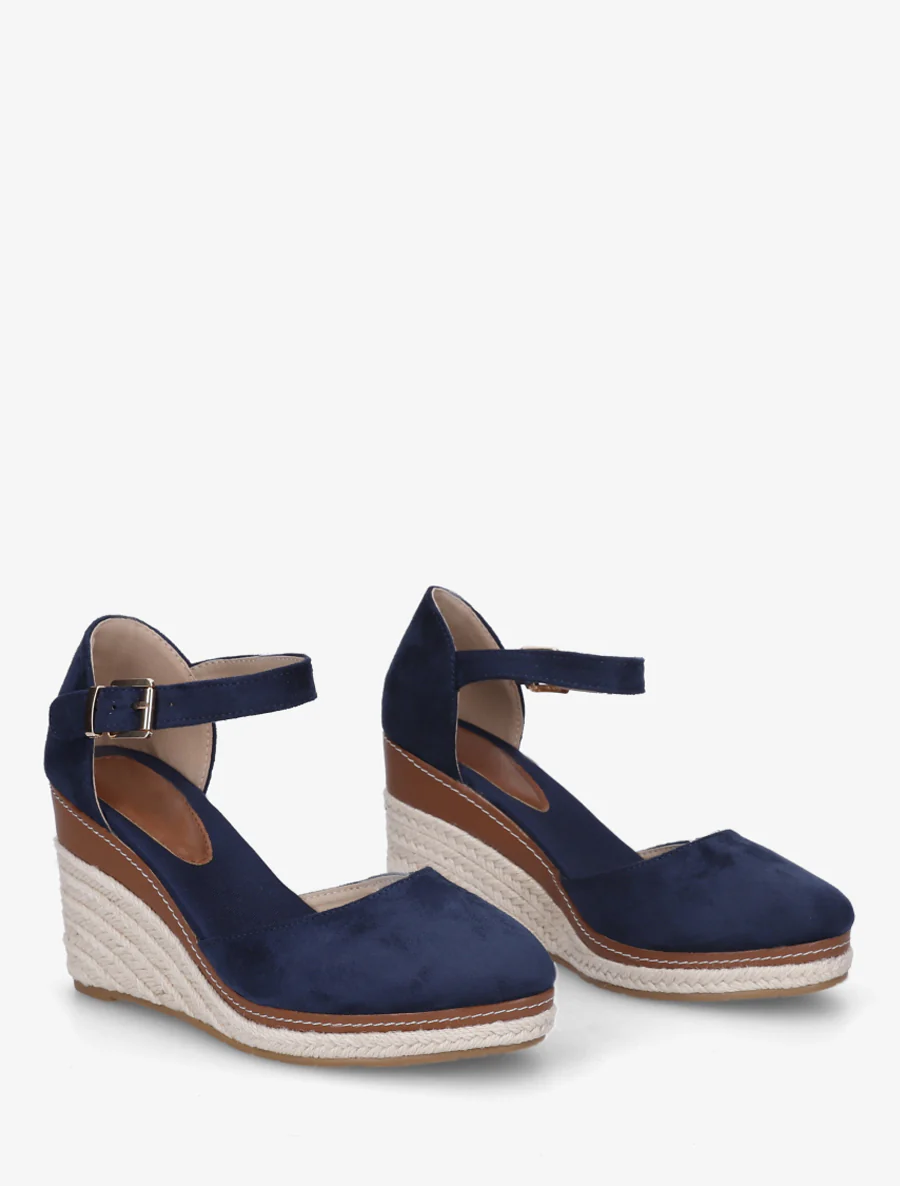 Sleehak espadrilles van suède - Marine - Image 4