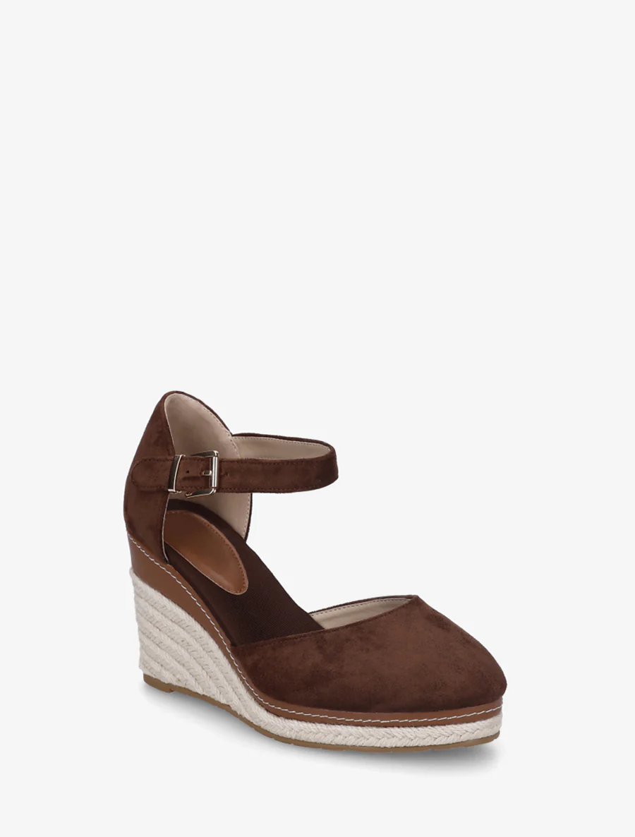 Sleehak espadrilles van suède - Bruin - Image 2