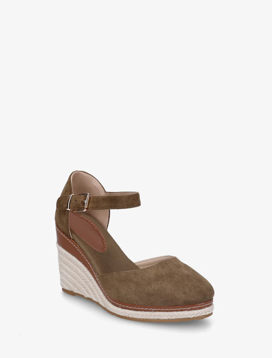 Sleehak espadrilles van suède - Kaki - Image 2