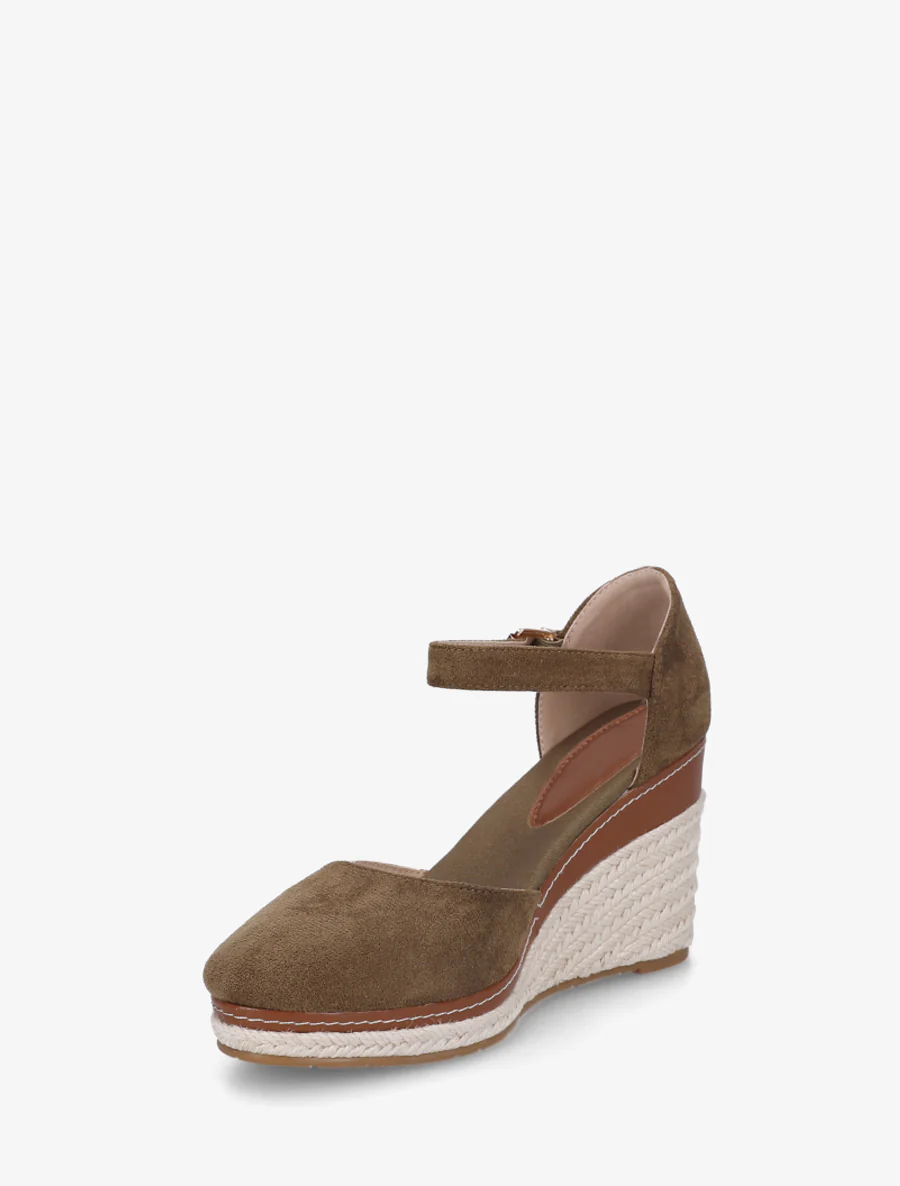 Sleehak espadrilles van suède - Kaki - Image 3