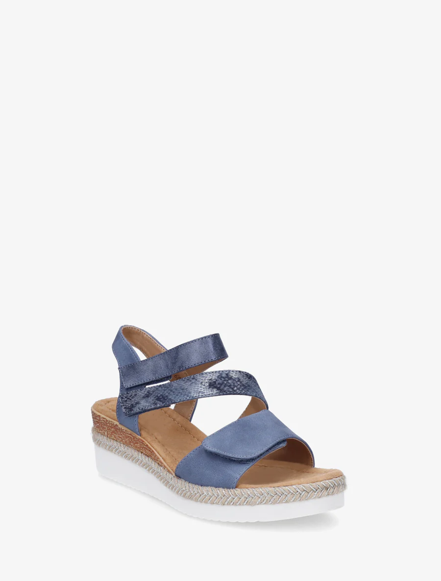 Sleehaksandalen met klittenband - Blauw - Image 2