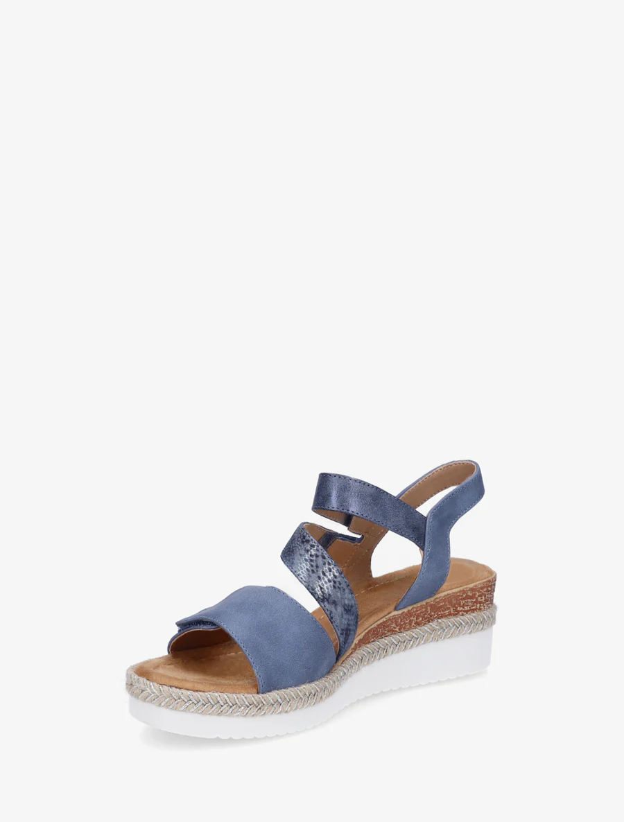 Sleehaksandalen met klittenband - Blauw - Image 3