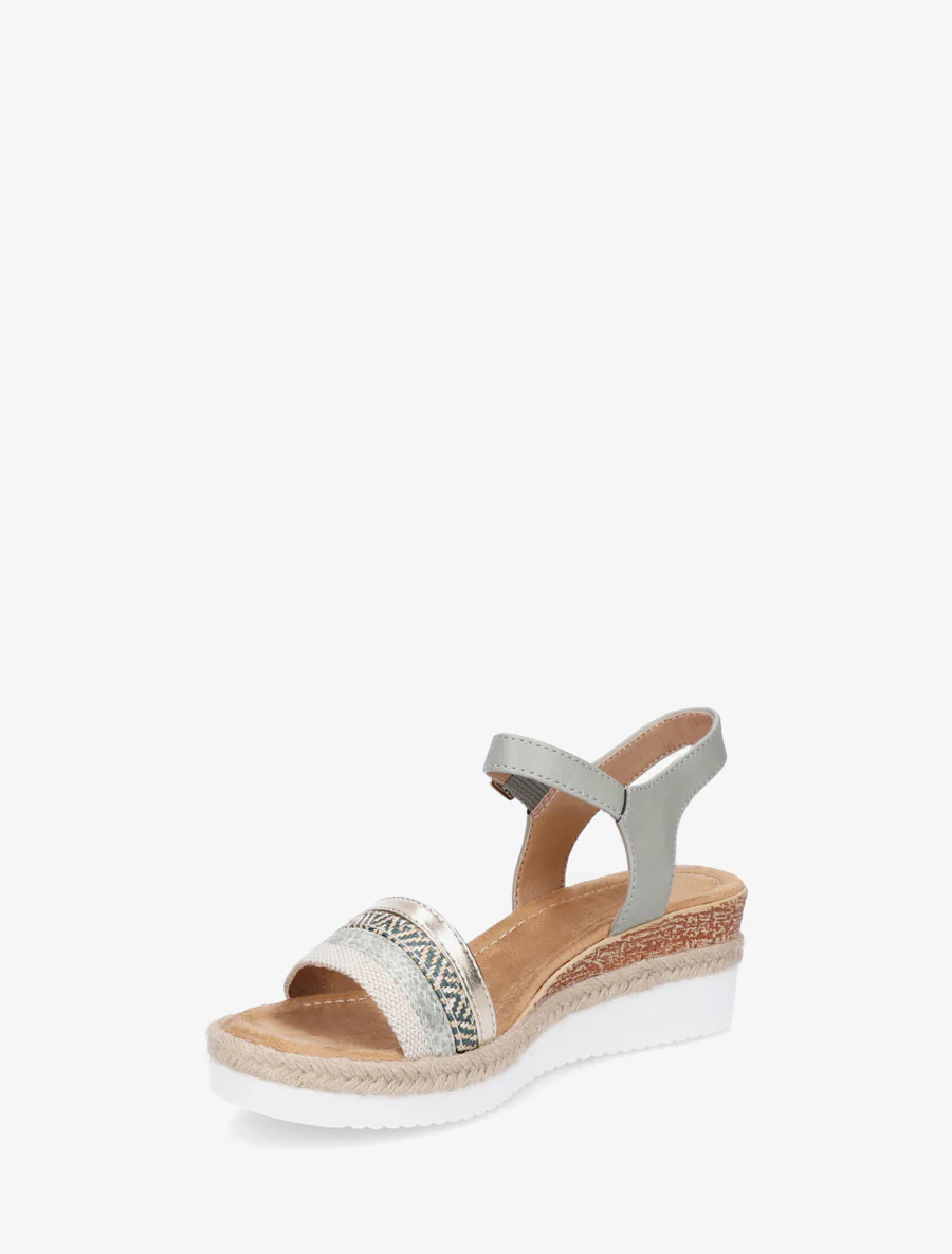 Sleehaksandalen met ongelijke bandjes - Kaki - Image 3
