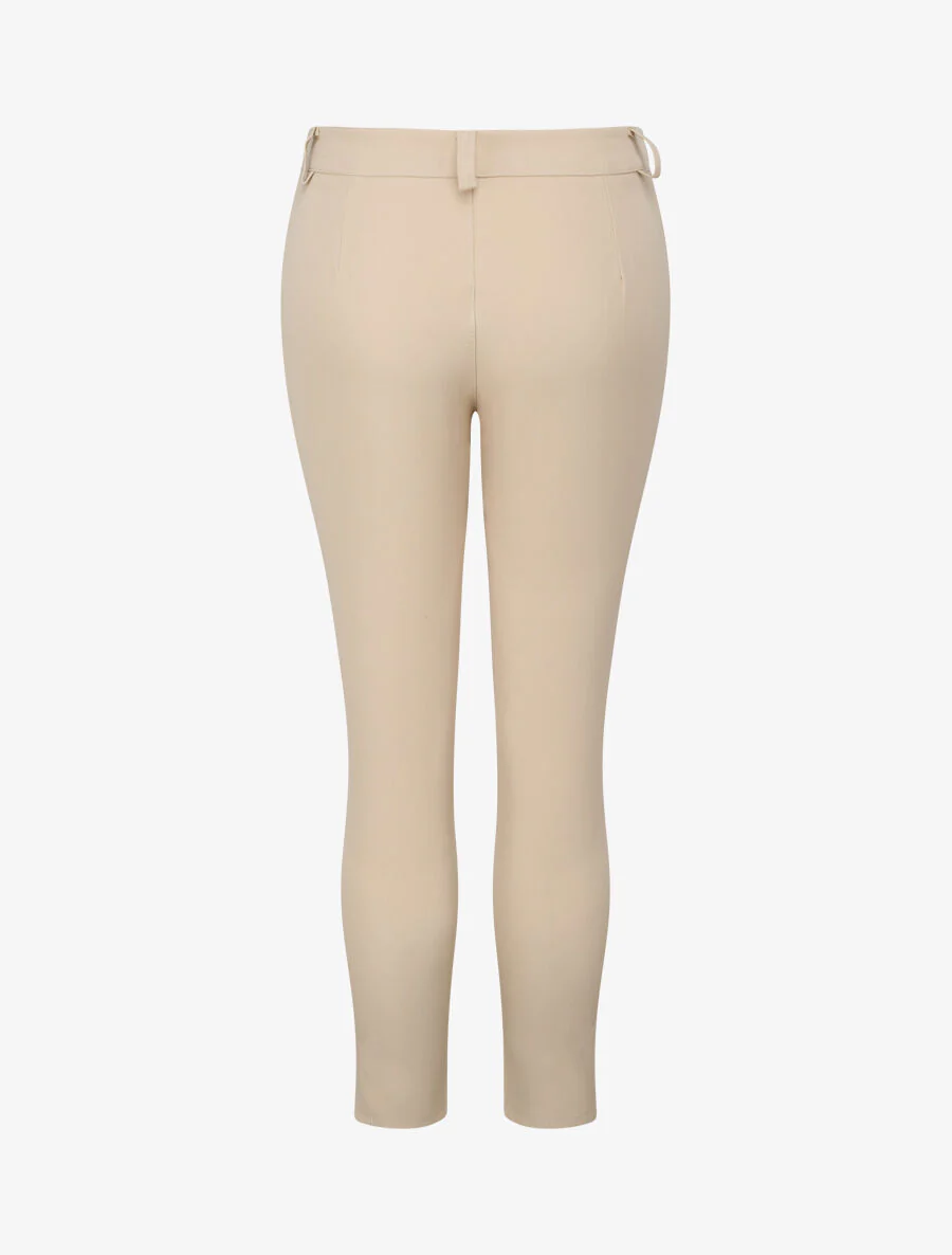 Slim fit 7/8 standaard maat broek - Beige - Image 2