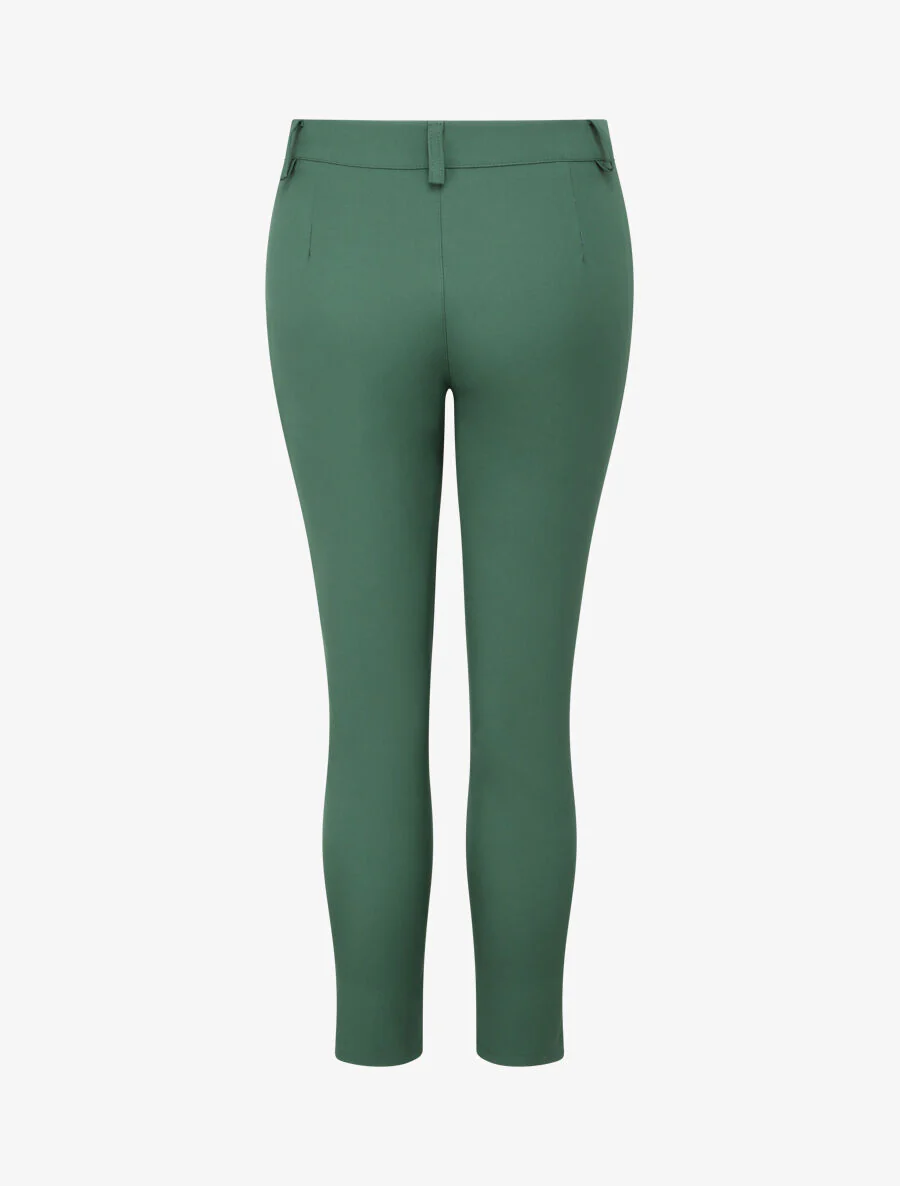 Slim fit 7/8 standaard maat broek - Donkergroen - Image 2