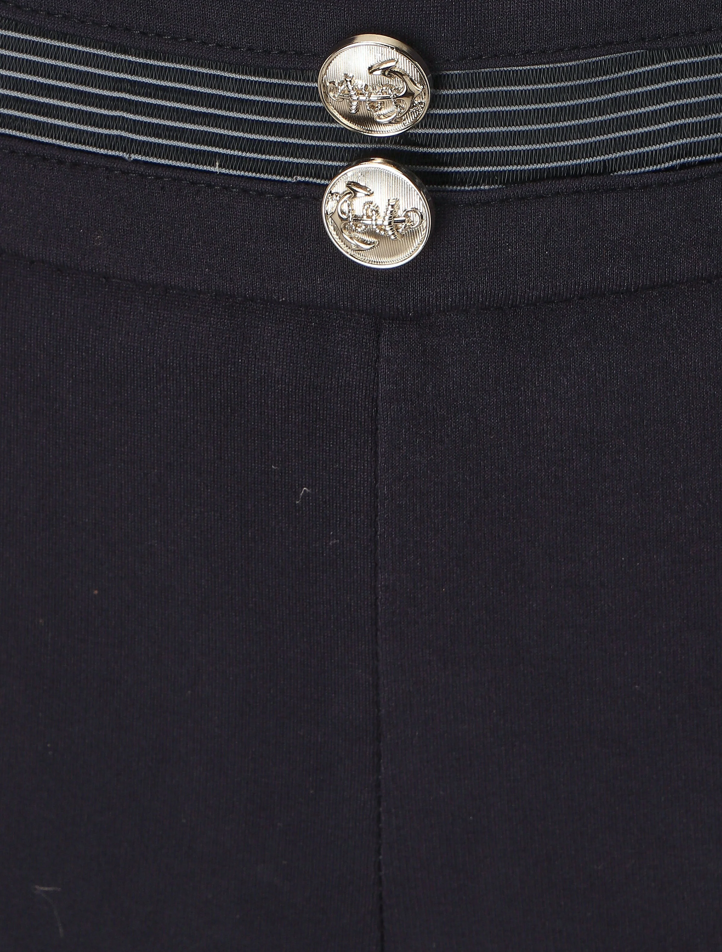 Slim-fit broek met hoge taille - Donkerblauw - Image 3