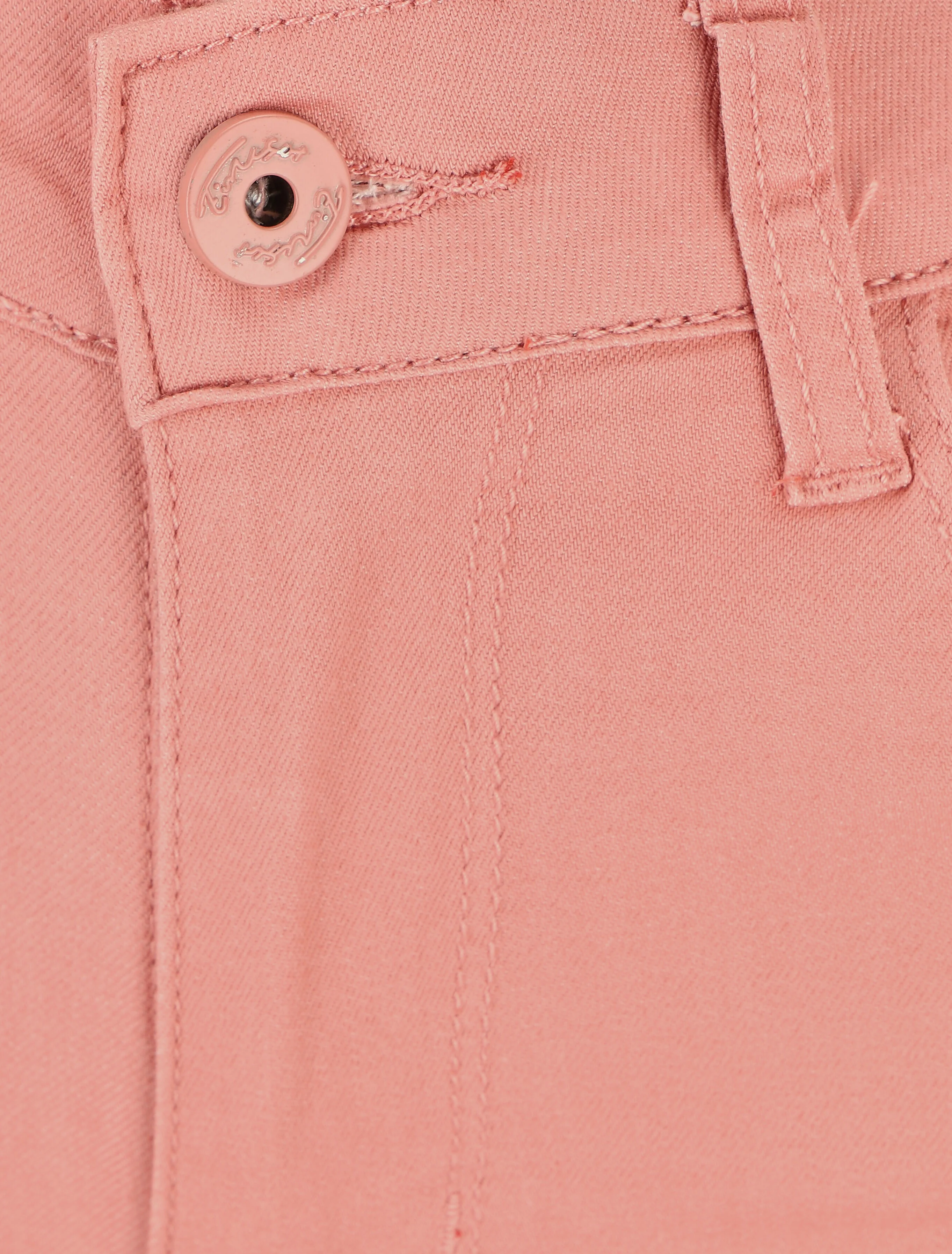 Slim fit effen jeans - Roze - Image 3