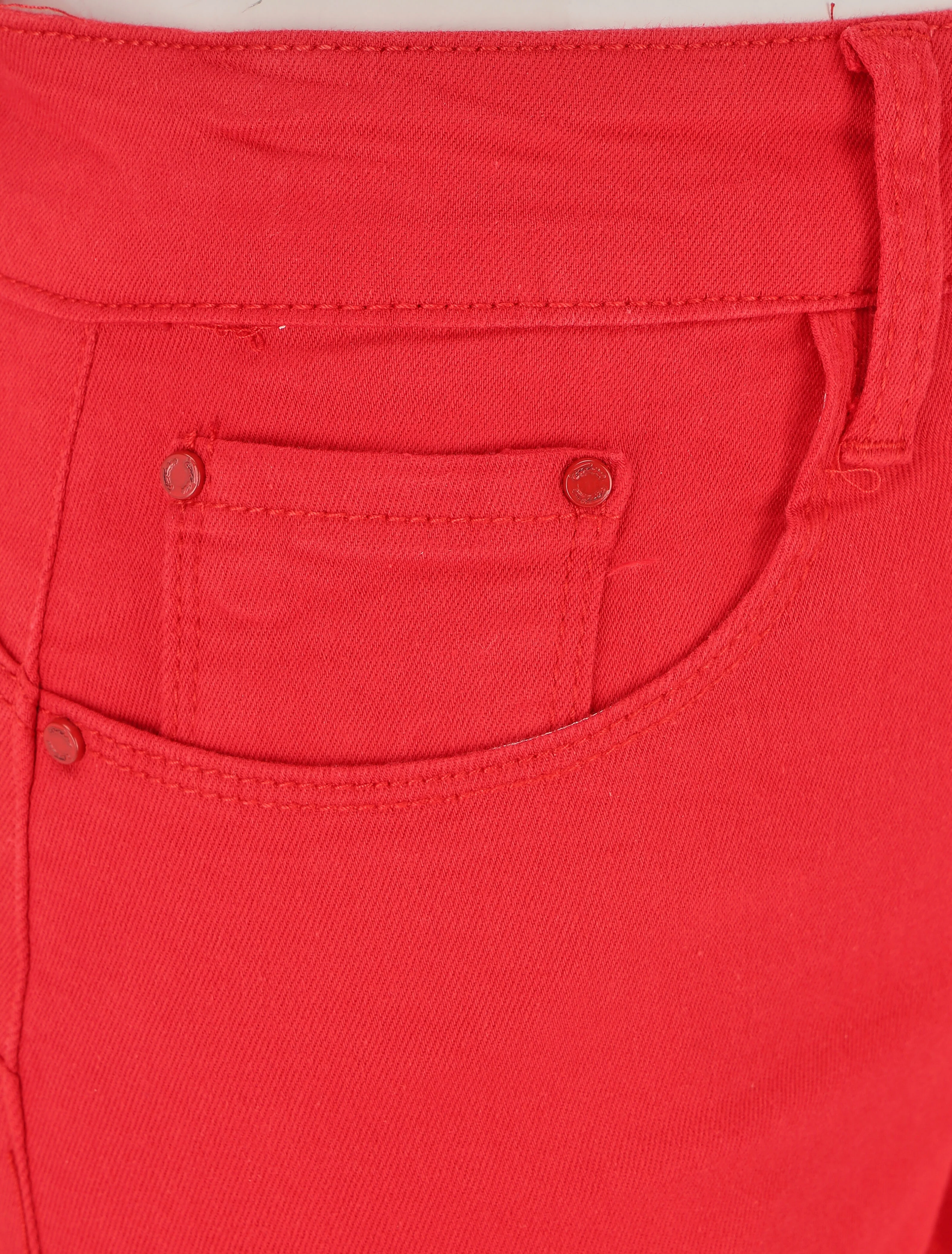 Slim fit effen jeans - Rood - Image 3