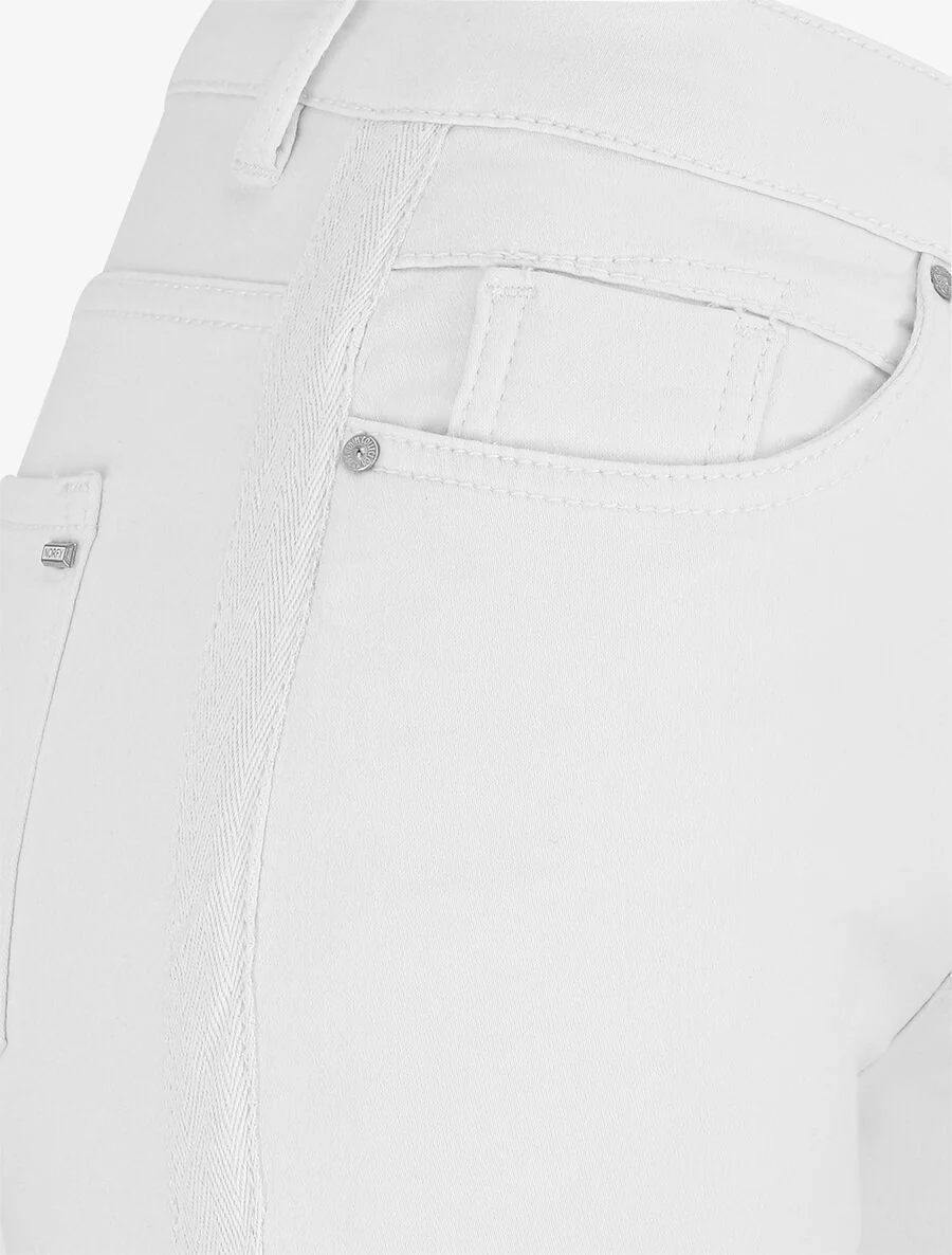 Slim fit effen jeans - wit - Image 3