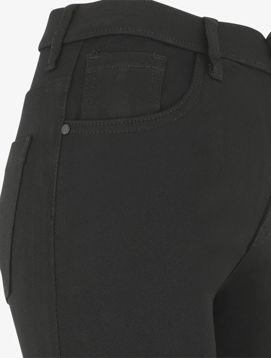 Slim fit effen jeans - Zwart - Image 3