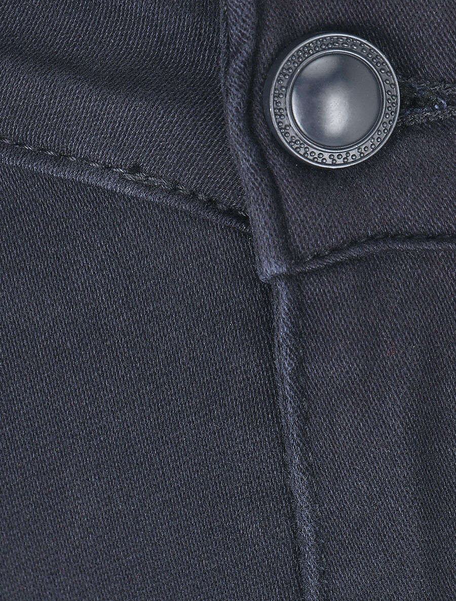 Slim fit effen jeans - Marineblauw - Image 3