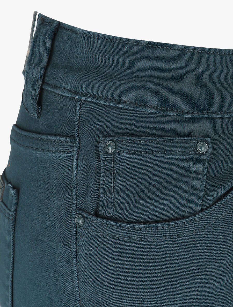 Slim fit effen jeans - Blauwgroen - Image 3