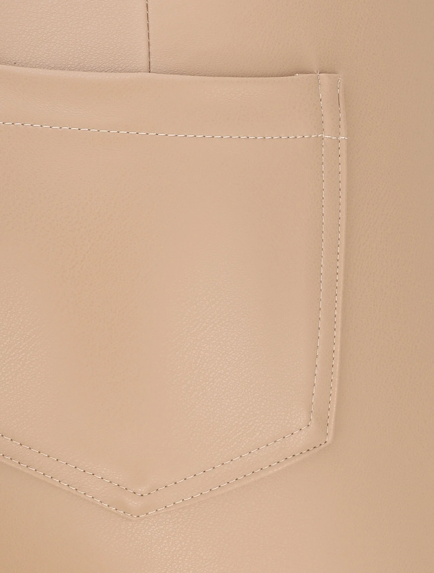 Slim fit imitatiebroek - Beige - Image 3