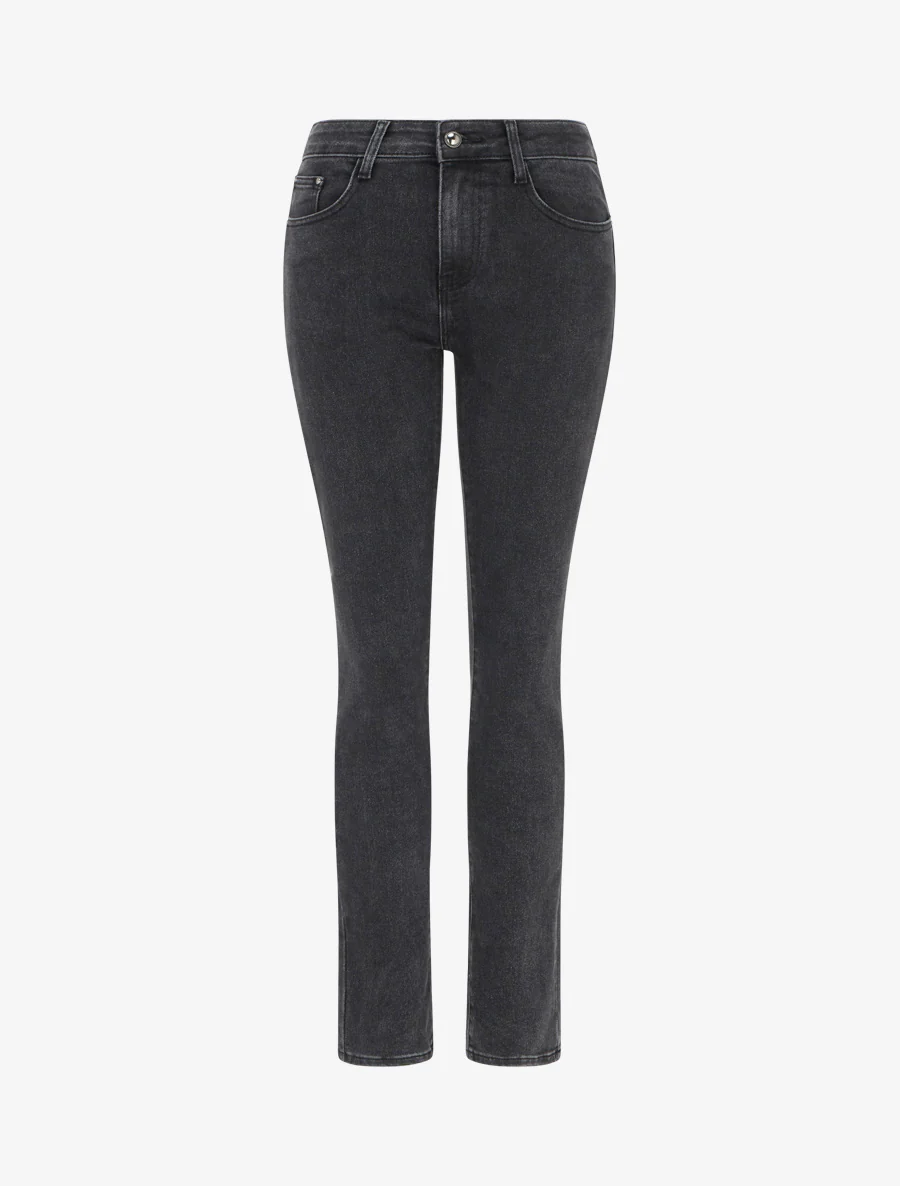 Slim fit jeans gewassen - Zwart