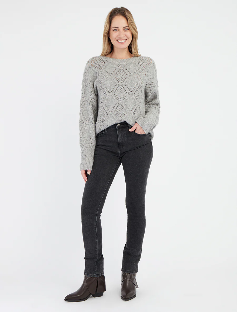 Slim fit jeans gewassen - Zwart - Image 4