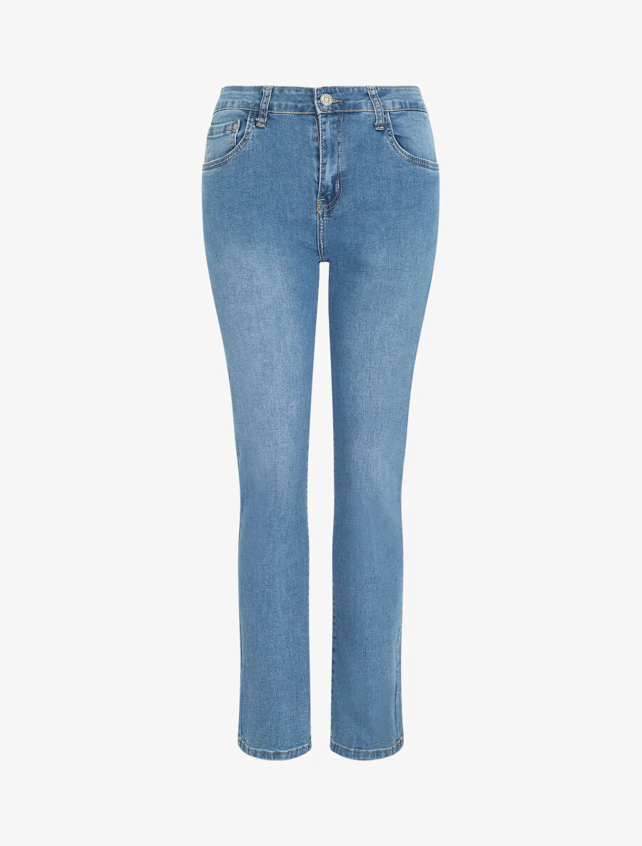 Slim-fit jeans in grote maat - Lichtblauw