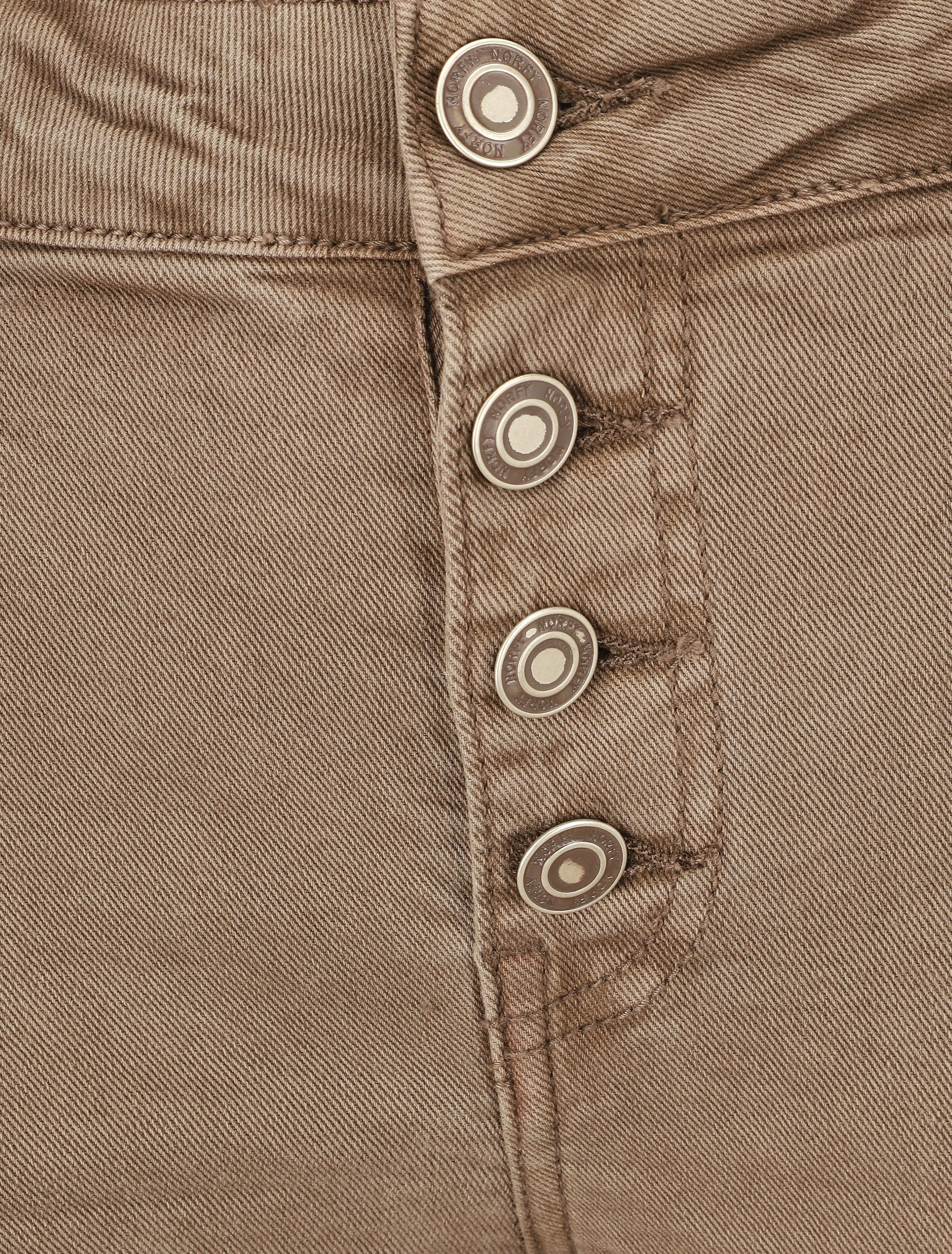Slim-fit jeans met gerimpeld effect - Taupe - Image 3
