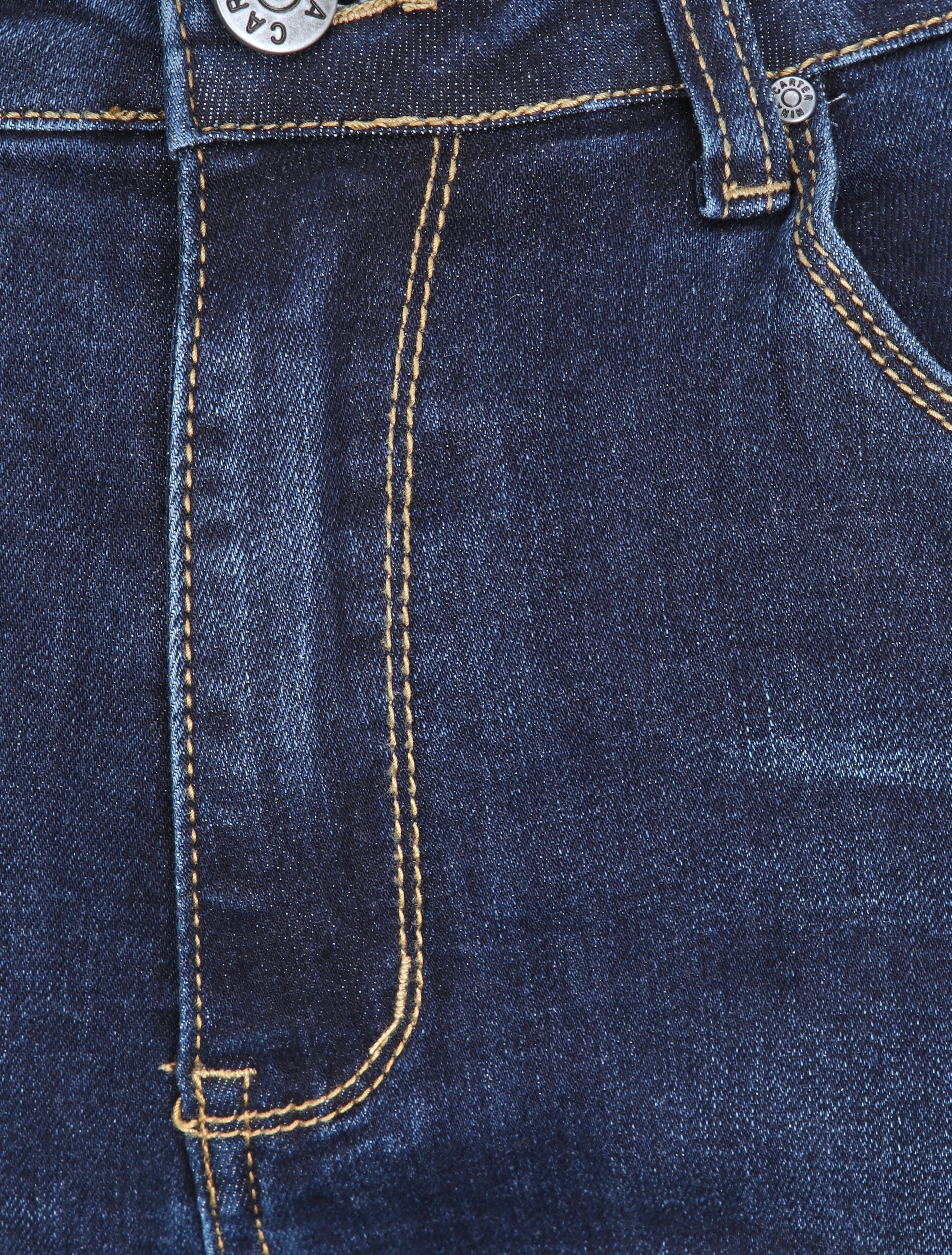 Jean grote maat slim met hoge taille - Donkerblauw - Image 3