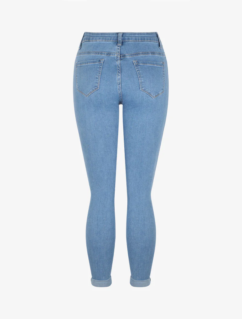 Slim fit jeans met normale taille - Blauw denim - Image 2