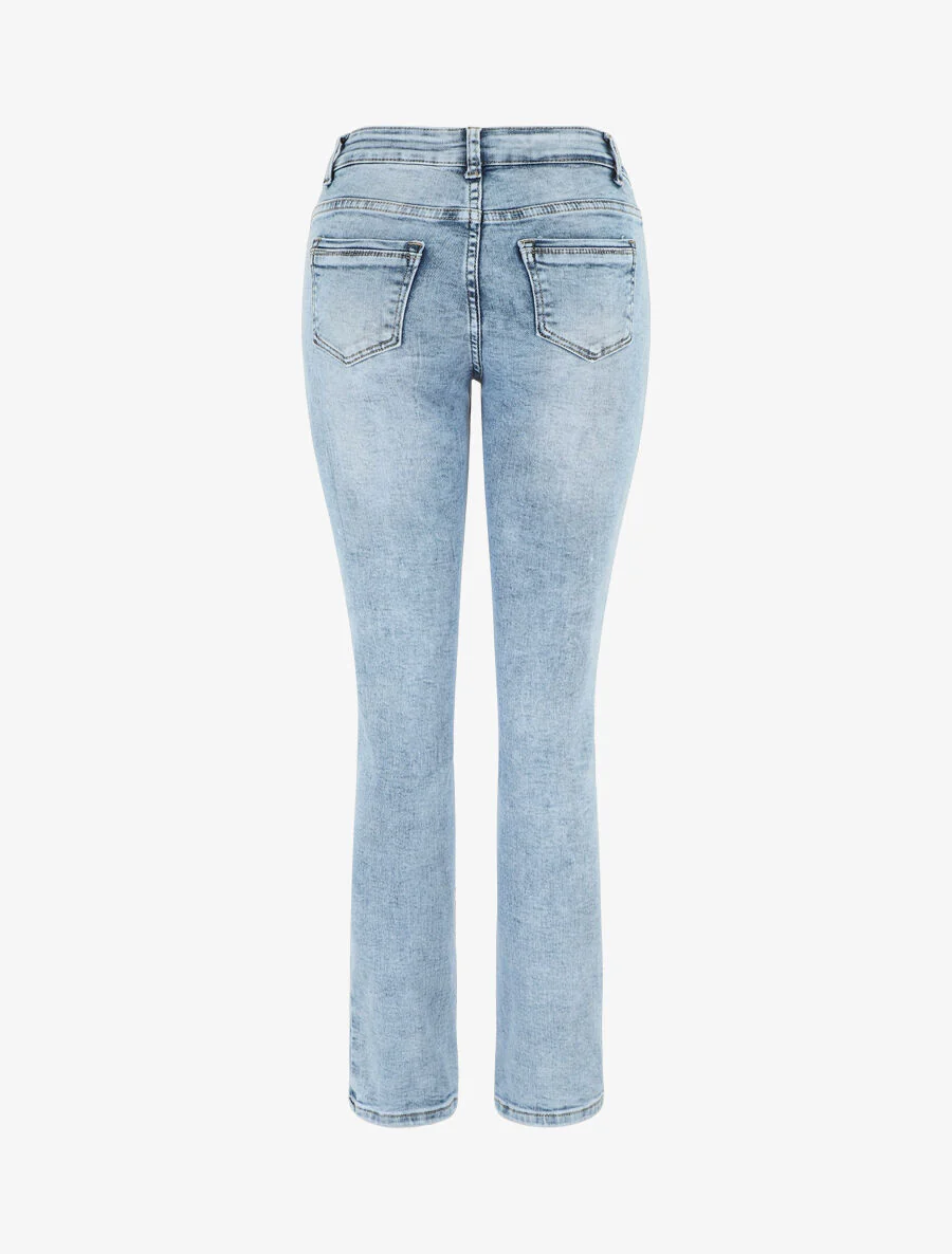 Slim fit-jeans met standaard taille - lichtblauw - Image 2