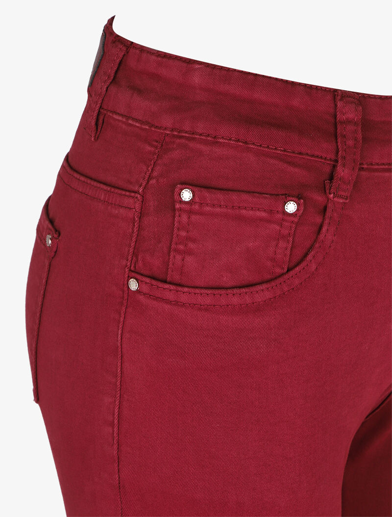 Slim fit jeans met standaard taille - Bordeaux - Image 3