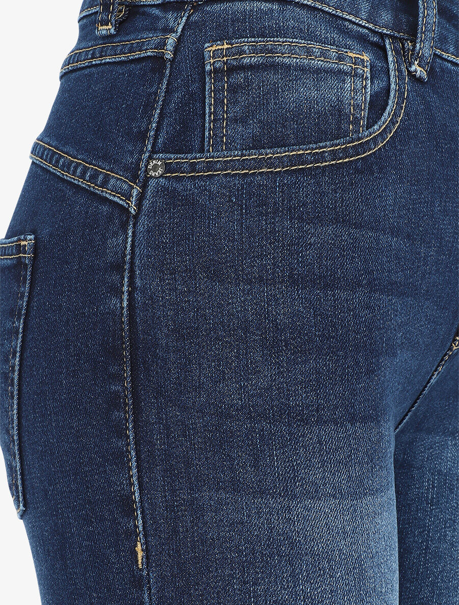 Slim fit jeans stone washed achterkant - blauw - Image 3