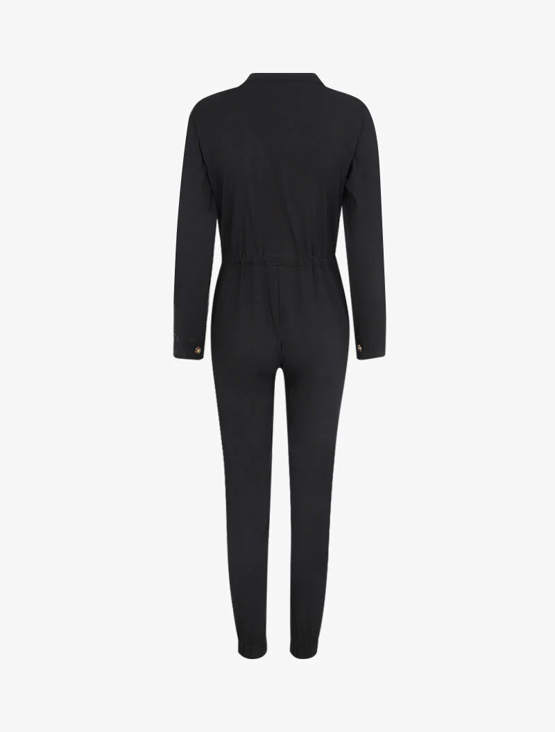Slim fit combinatie met klepzakken - Zwart - Image 2