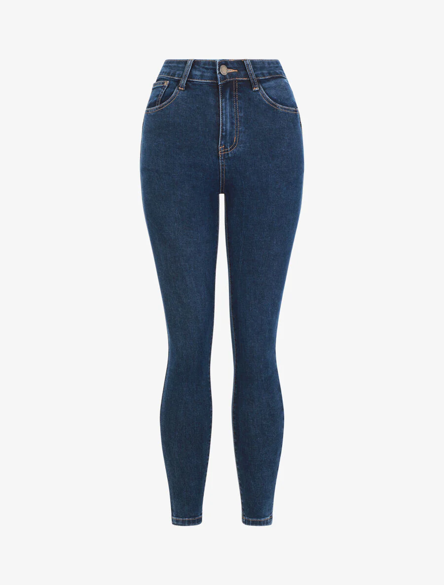 Slim fit push up jeans - Blauw