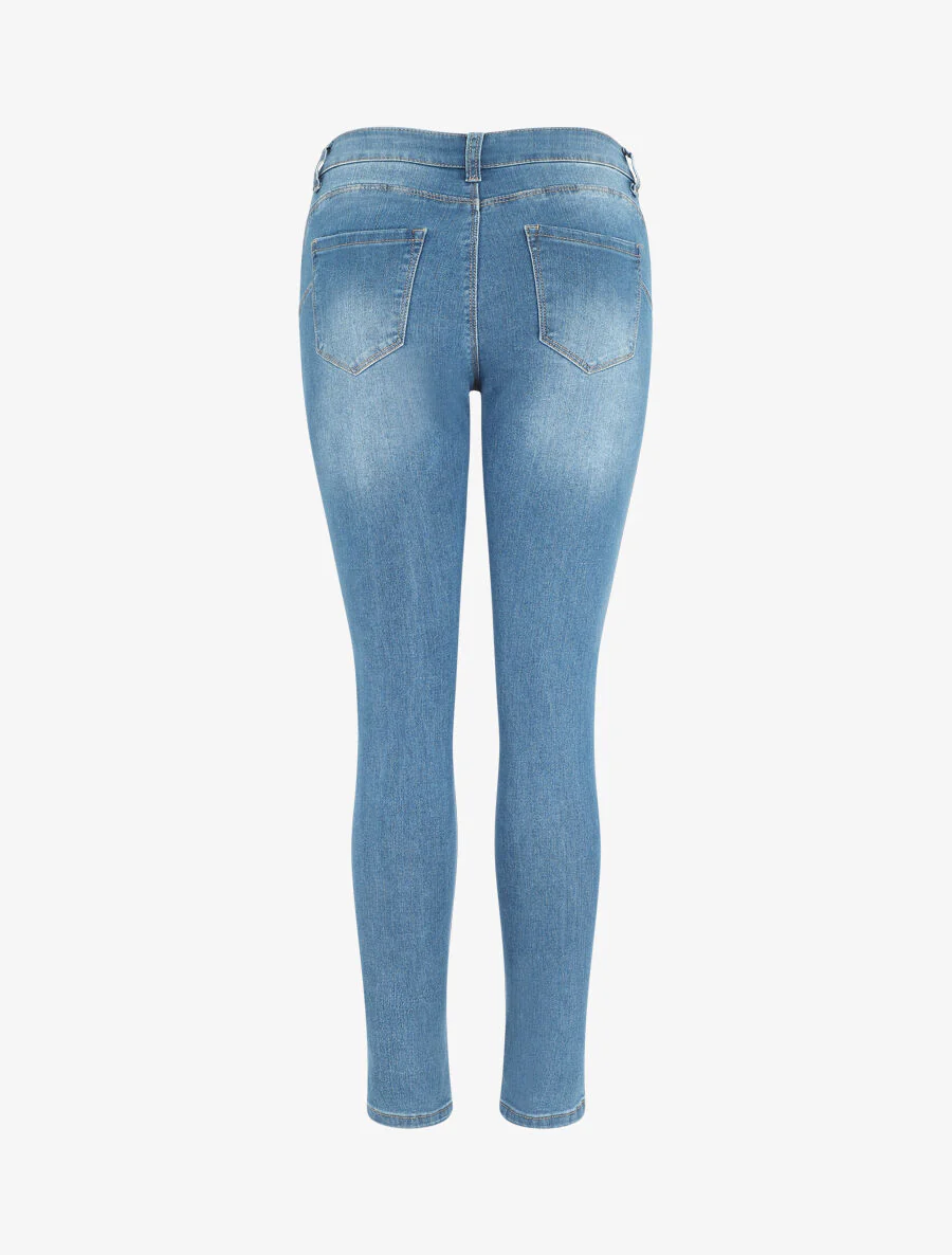 Slim fit push up jeans - blauw - Image 2