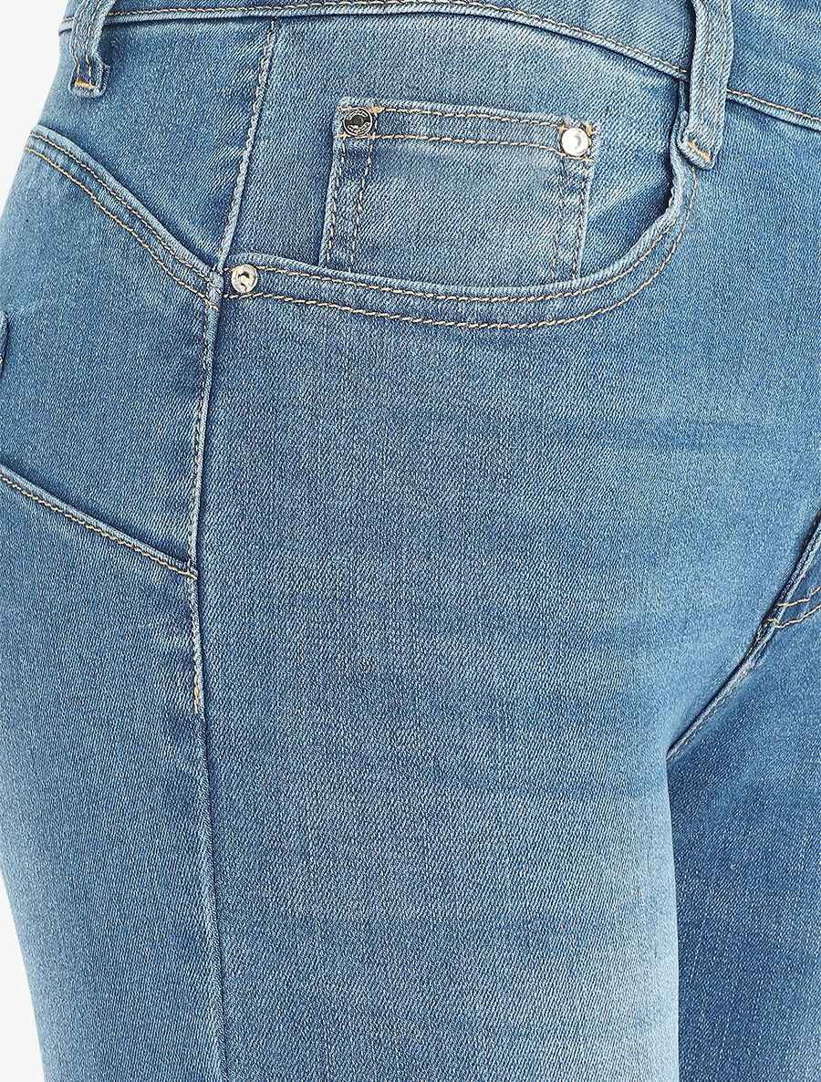 Slim fit push up jeans - blauw - Image 3