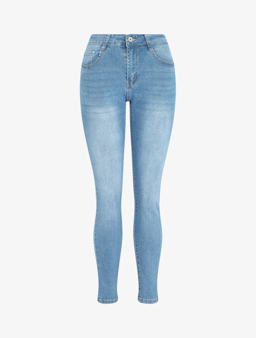 Slim fit push up jeans - Blauw
