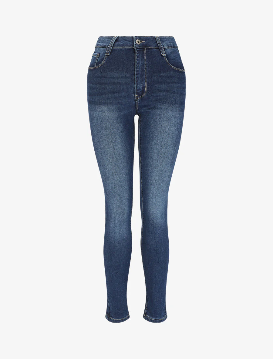 Slim fit push up jeans - Blauw - Image 3