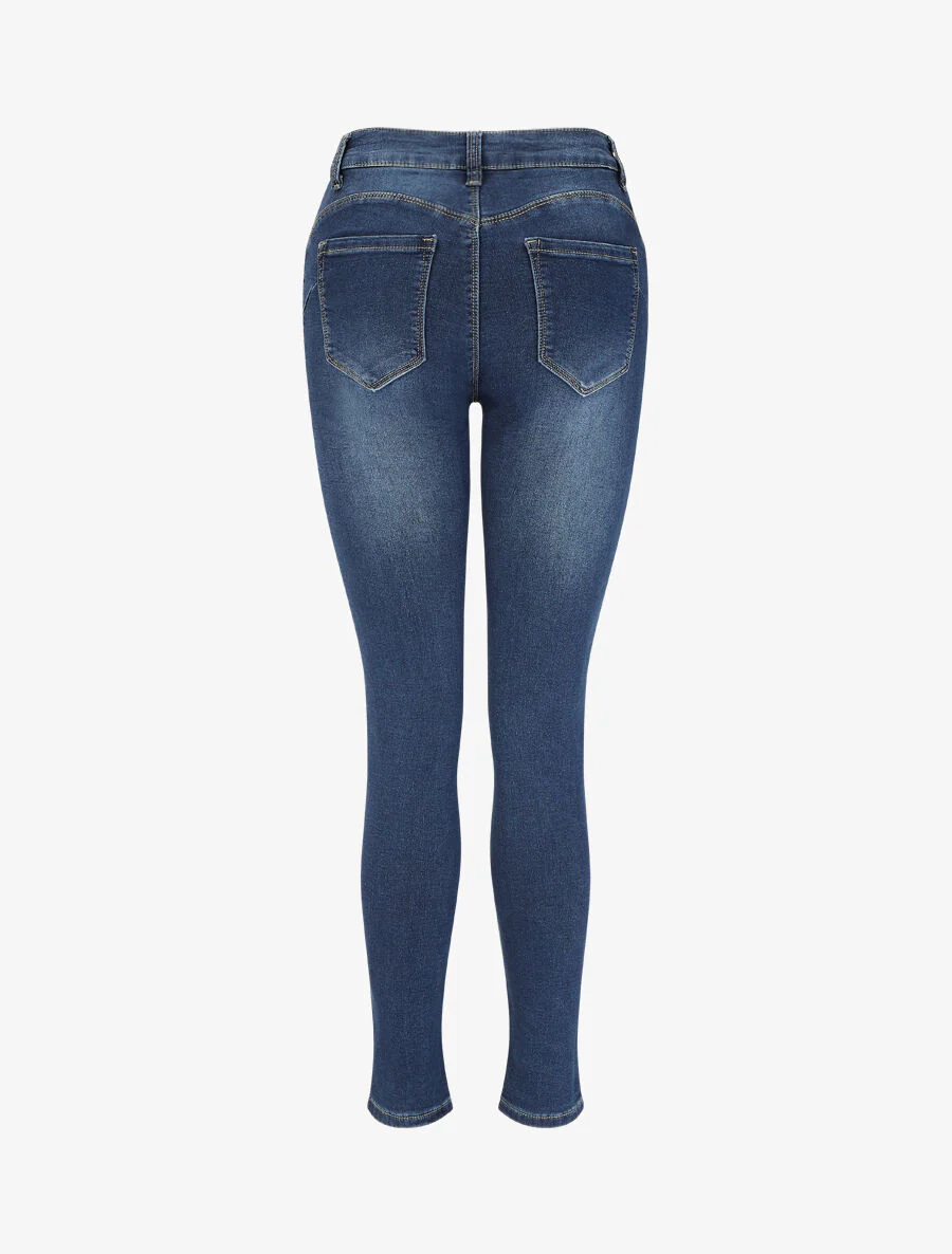 Slim fit push up jeans - Blauw - Image 4