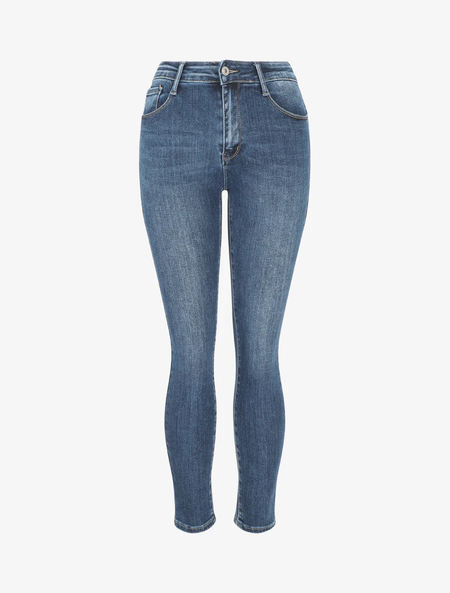 Slim fit push up jeans - Blauw
