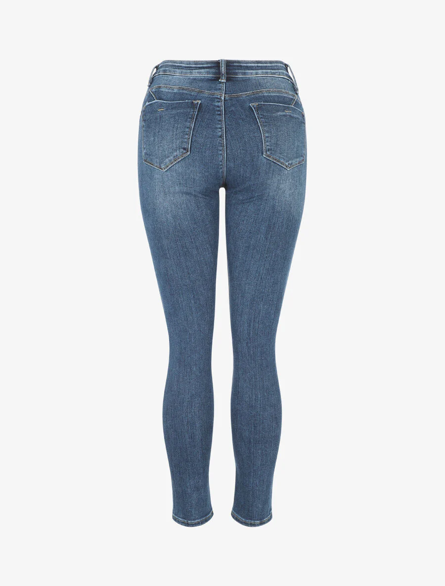 Slim fit push up jeans - Blauw - Image 2