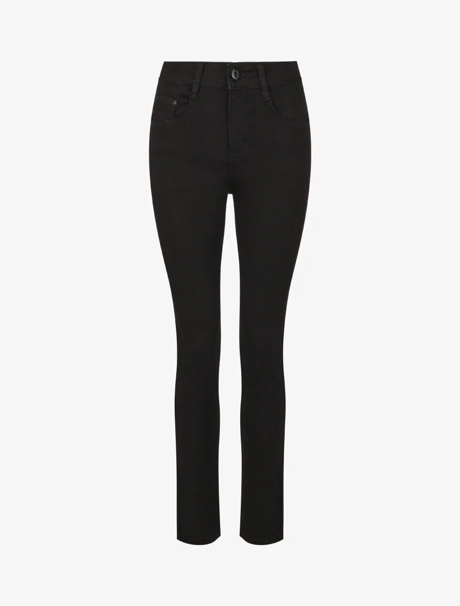 Slim fit push up jeans - Zwart
