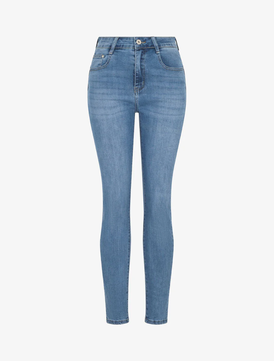 Slim fit push up jeans - blauw