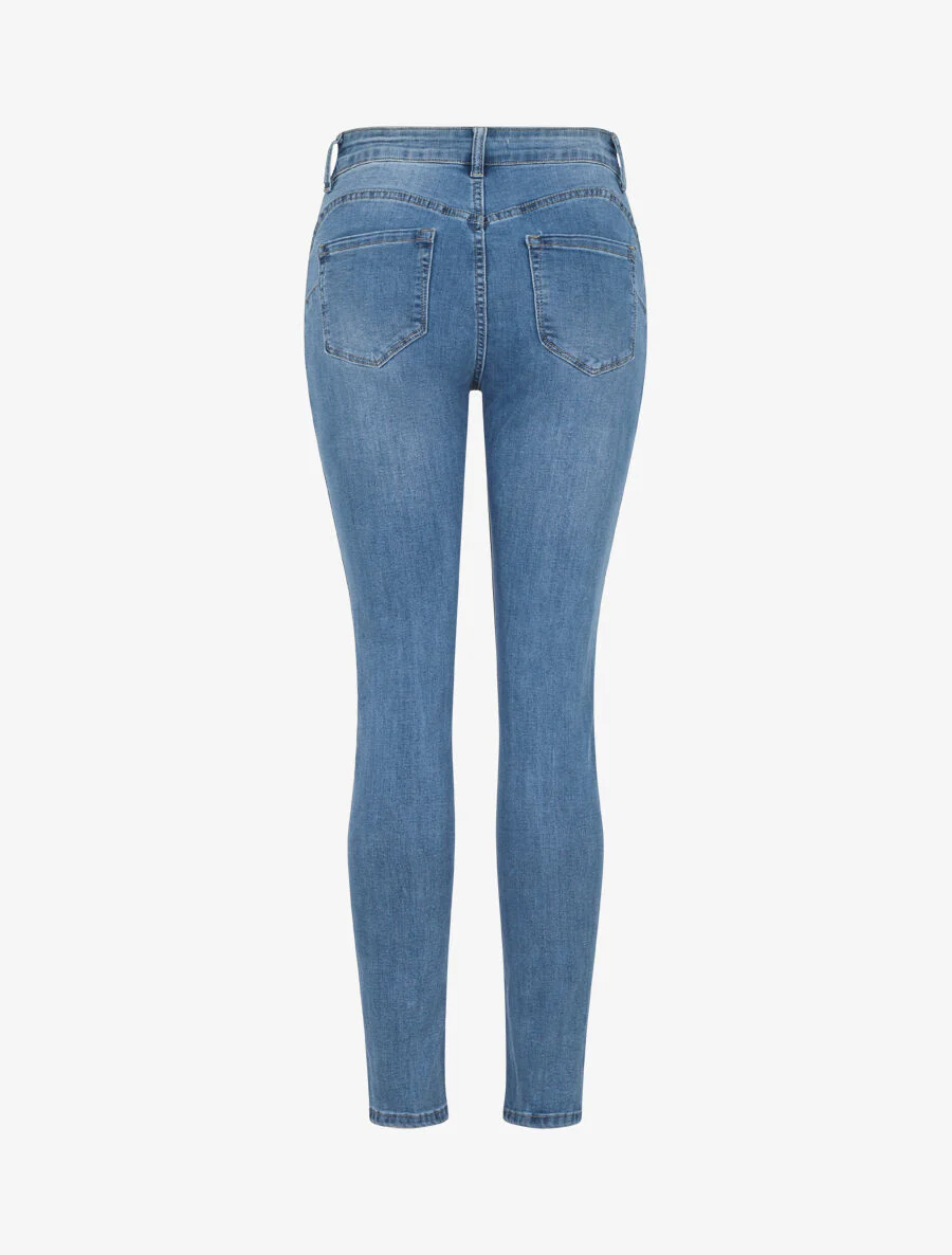 Slim fit push up jeans - blauw - Image 2