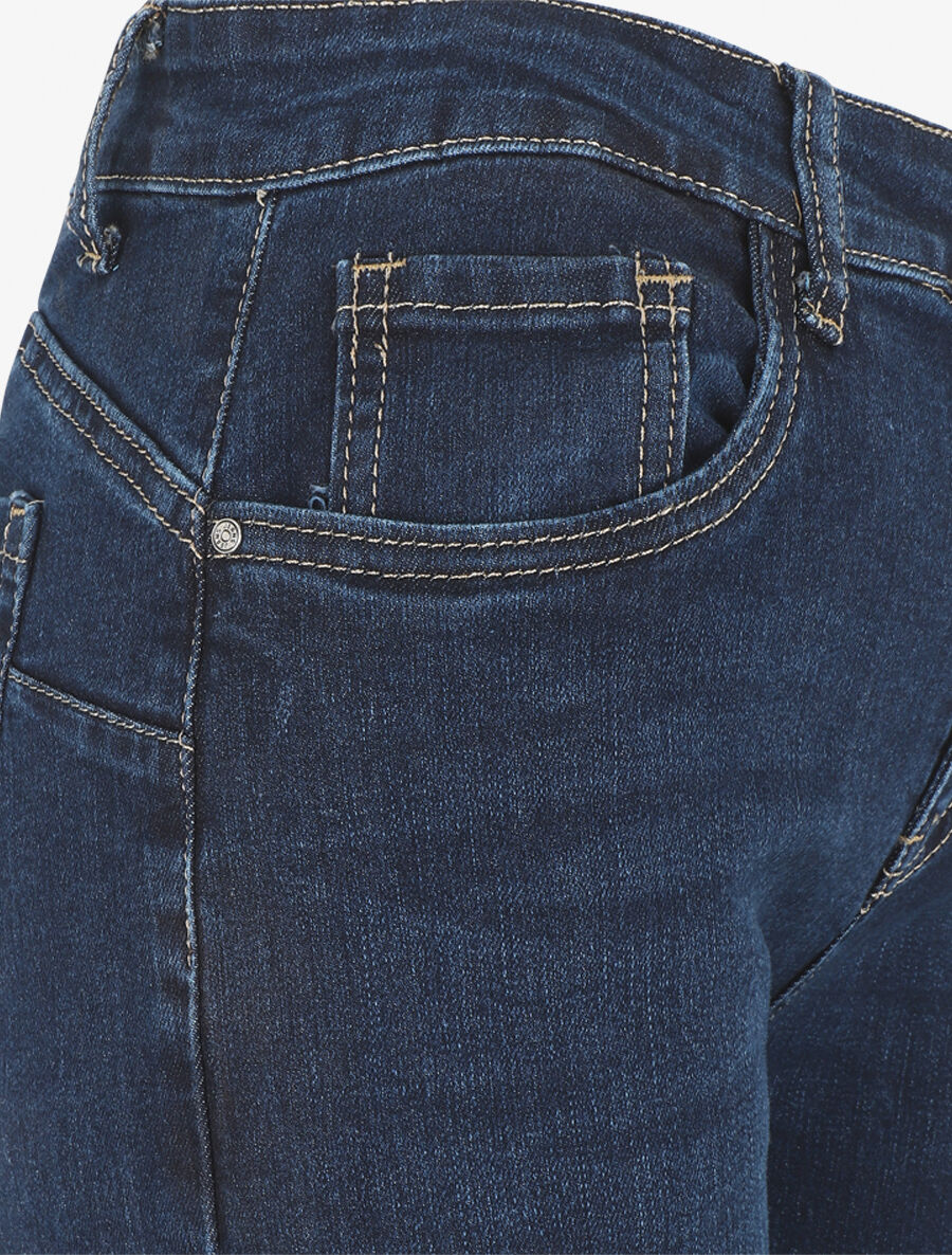 Slim fit push up jeans grote maat - Onbewerkt blauw - Image 3