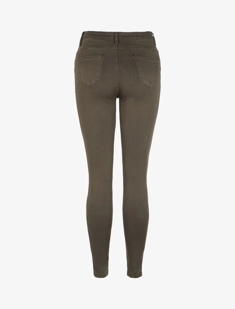 Slim fit stretch jeans - Kakigroen - Image 2