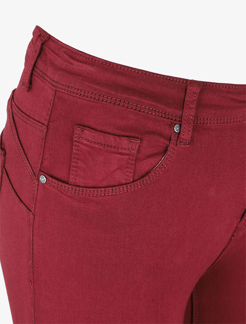 Slim fit stretch jeans - Bordeaux - Image 3