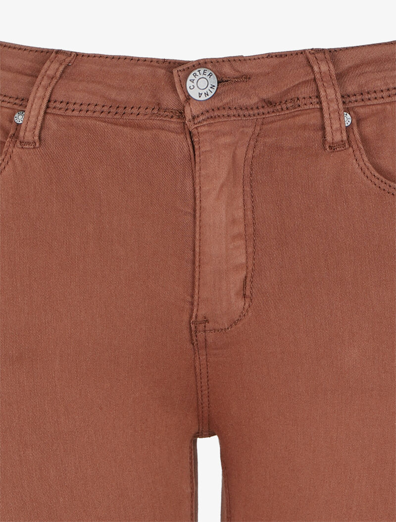 Slim fit stretch jeans - Kameel - Image 3
