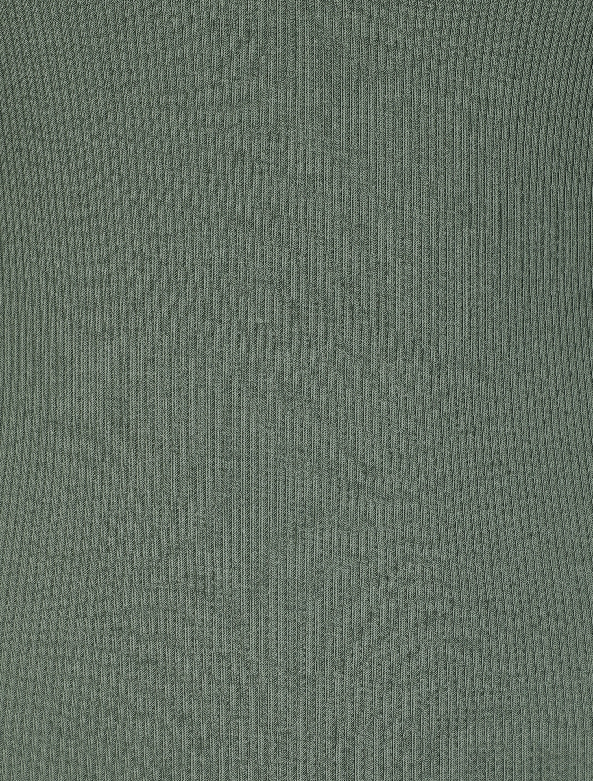 Slim-fit T-shirt met ronde kanten kraag - Kakigroen - Image 3