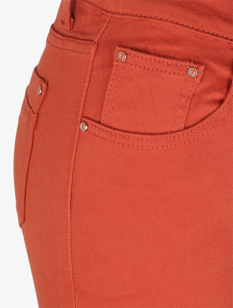 Slimme stretch jeans met hoge taille - oranje - Image 3