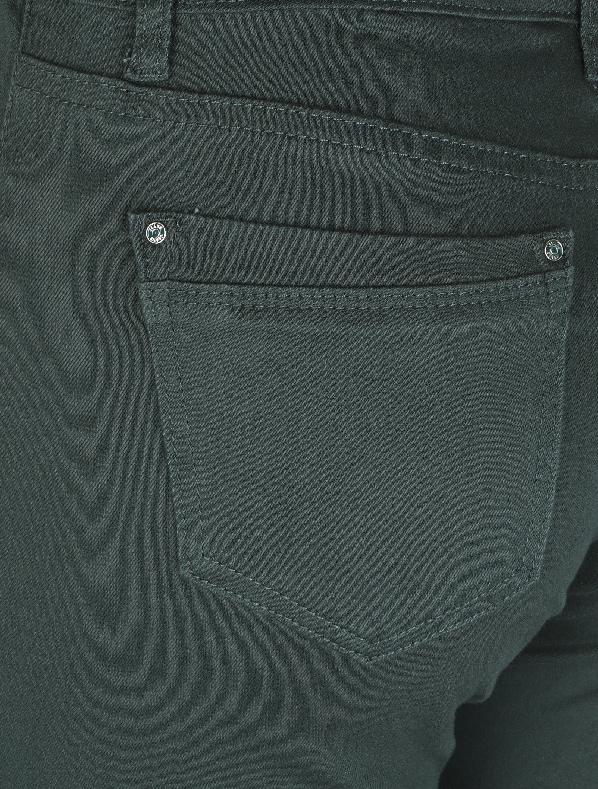 Slimme stretch jeans met hoge taille - Dennengroen - Image 3
