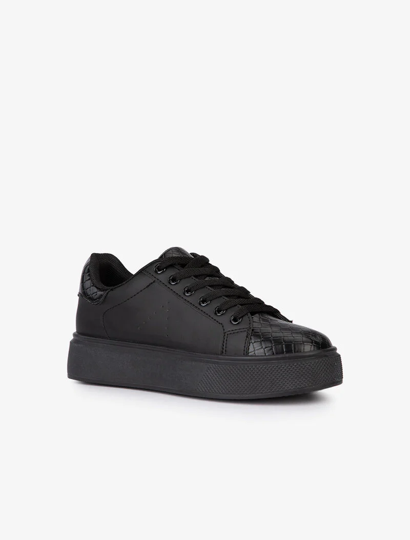 Sneakers met schubbenprint - zwart - Image 2